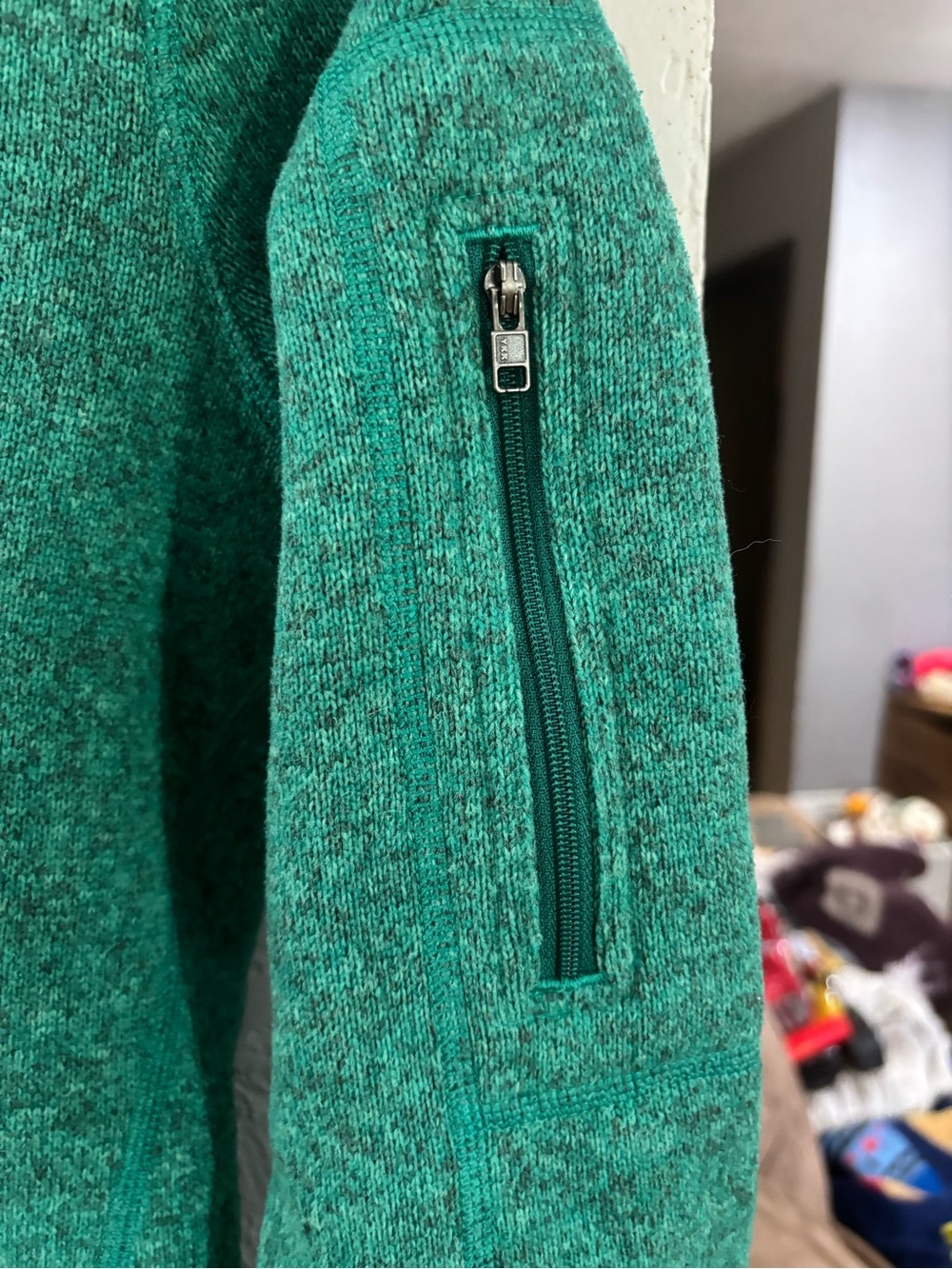 Patagonia Emerald Green Better Sweater Half Zip Pullover Sweater size Small - Picture 3 of 6